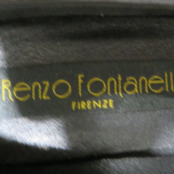 BOGO Renzo Fontanelli Vintage Classic Black Suede Pumps patent leather cap toe - Picture 6 of 11